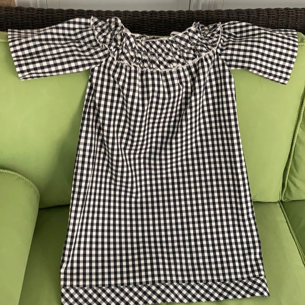 Black and white check vineyard vine casual dress